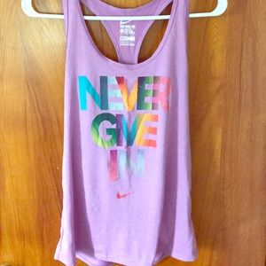 Nike “Never Give In” dri-fit tank